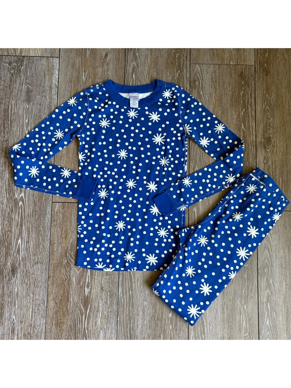 Hanna Andersson Blue Snowflake Long Johns